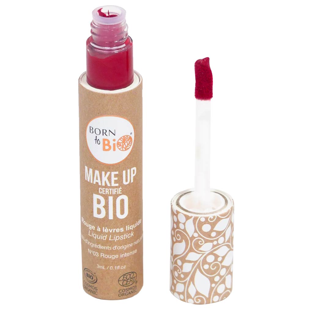 Born to Bio Organic Liquid Lipstick - Nestemäinen huulipuna 3ml - Rouge Intense