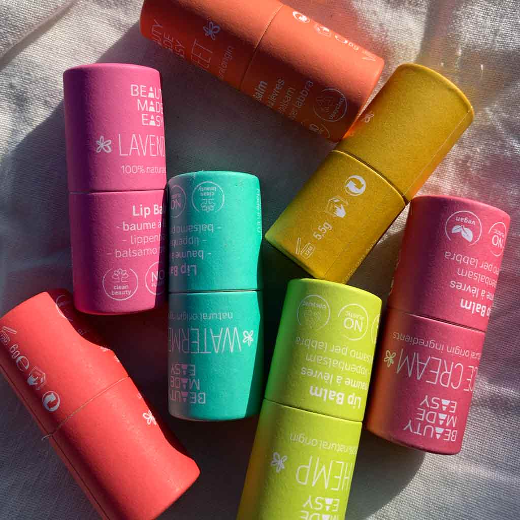 Beauty Made Easy Vegan Paper Tube Lip Balm Huulivoide Strawberry