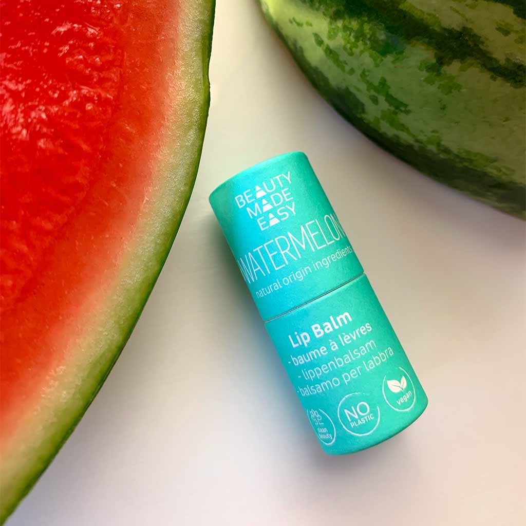 Beauty Made Easy Vegan Paper Tube Lip Balm Huulivoide Watermelon