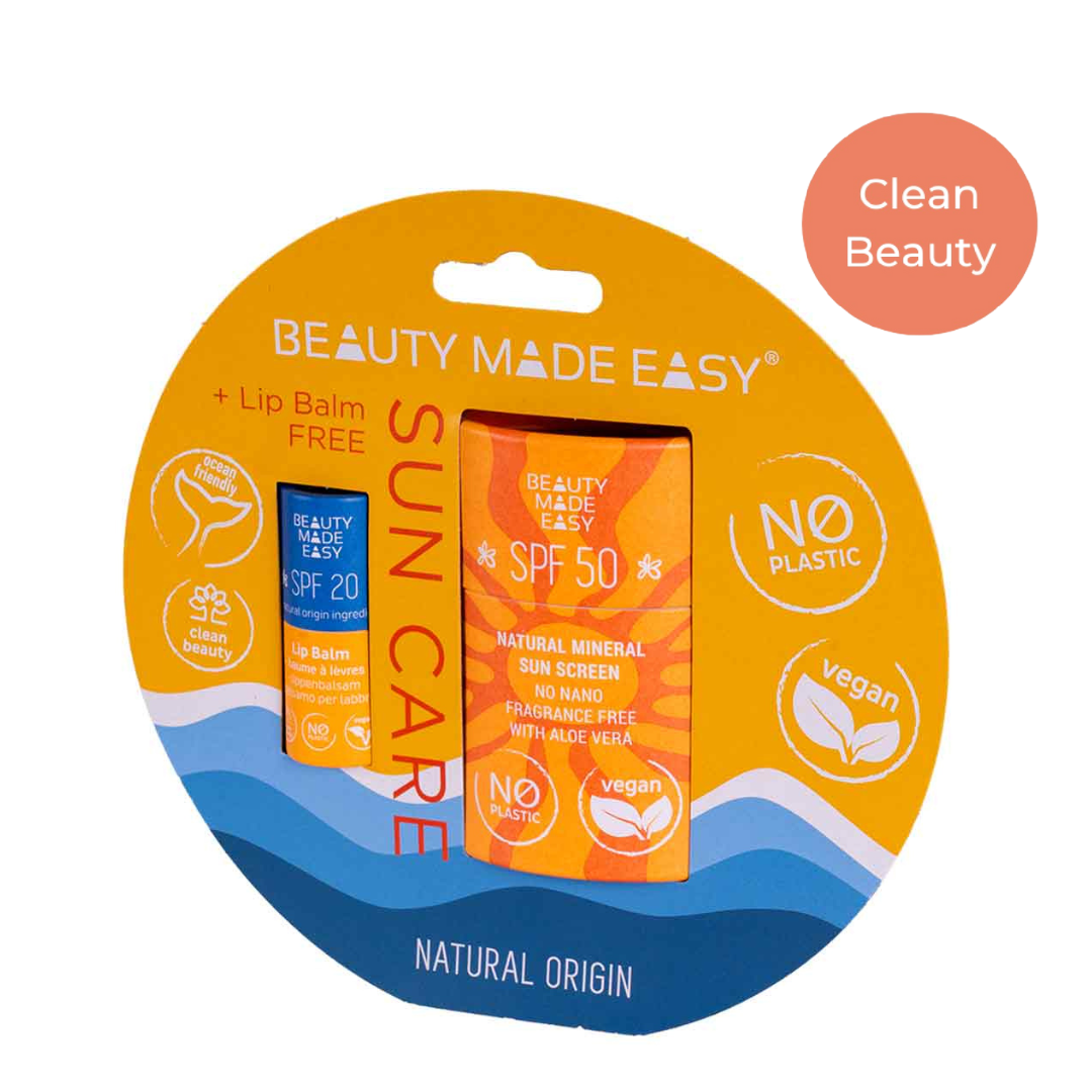 Beauty Made Easy Sun Care Pack with Facial Stick SPF50 + Lip Balm SPF20