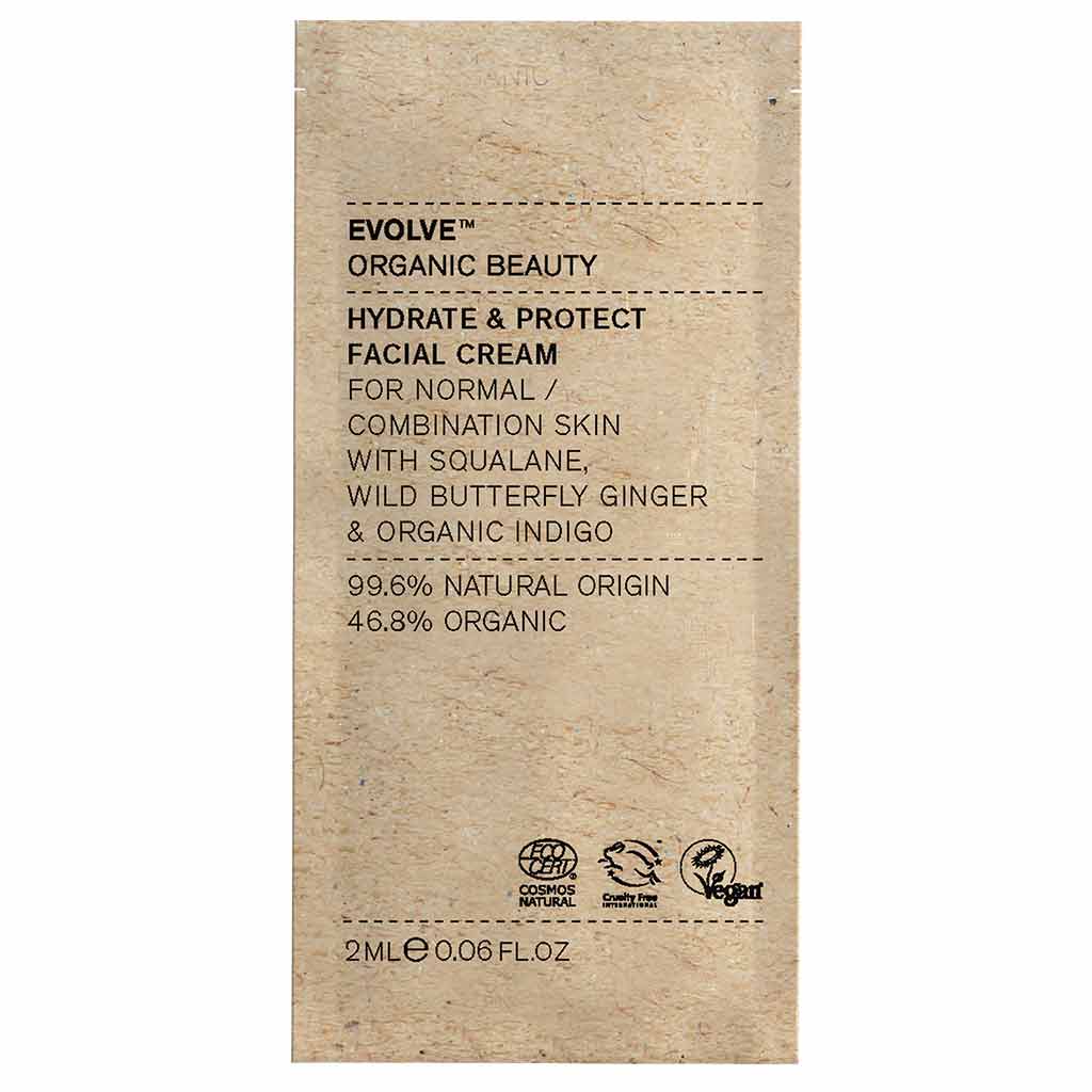 Evolve Organic Beauty Hydrate & Protect Facial Cream 2ml Näyte