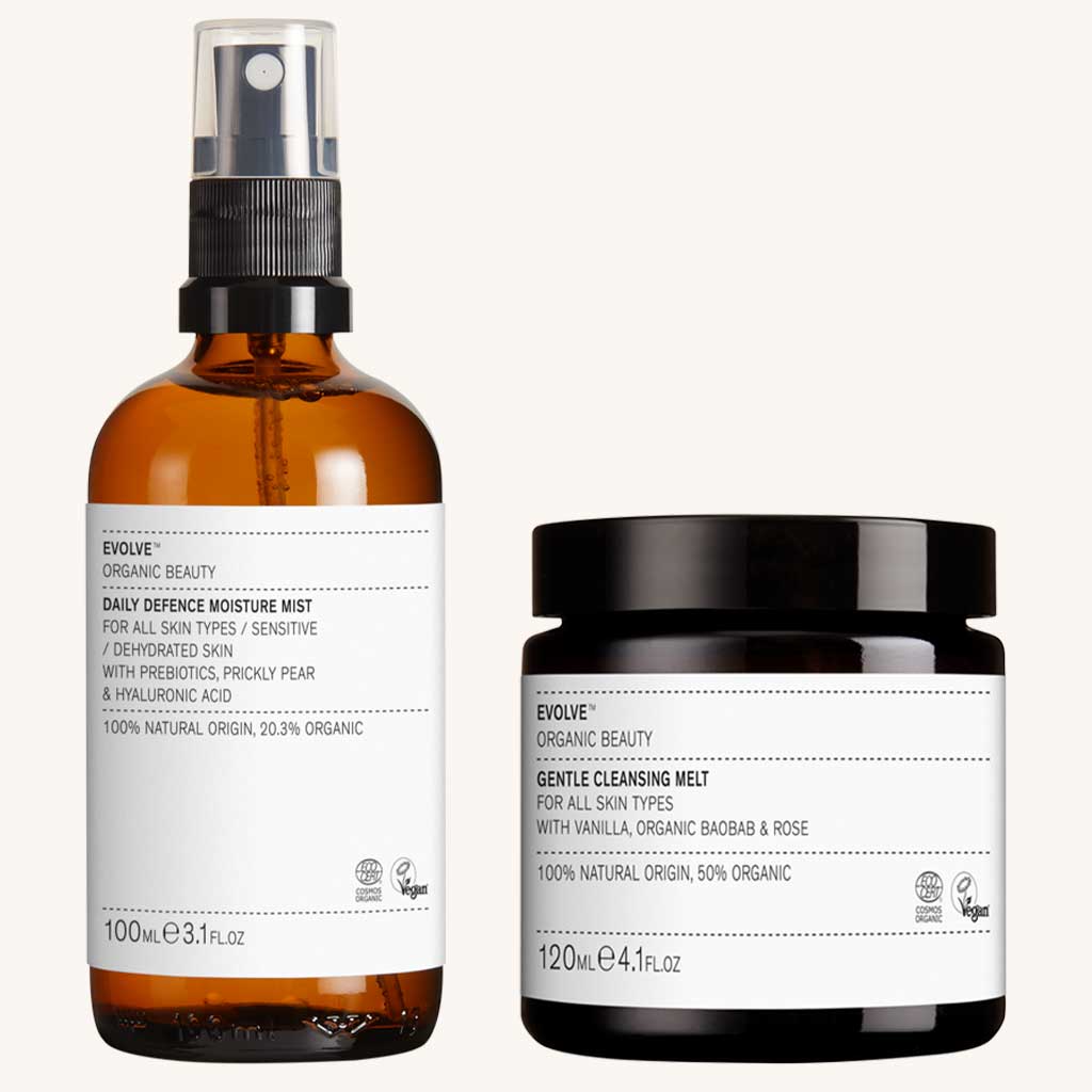 Evolve Organic Beauty Melt Cleanse & Tone Duo Tuotesetti