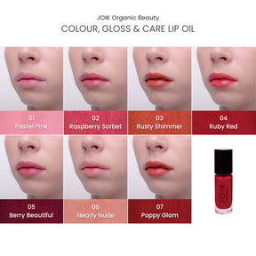 JOIK Organic Colour, Gloss & Care Lip Oil Sävyttävä Huuliöljy 4,5ml