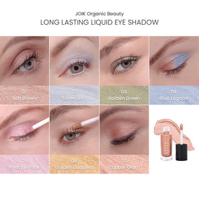 JOIK Organic Long Lasting Liquid Eye Shadow Nestemäinen Luomiväri - 01 Soft Brown