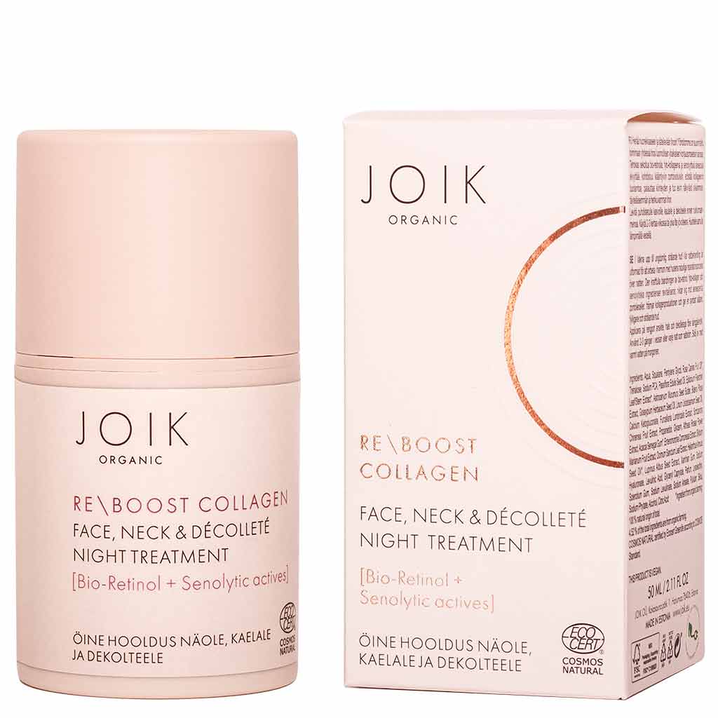 JOIK Organic Re-Boost Collagen Face, Neck & Decollete Night Treatment Yövoide 50ml