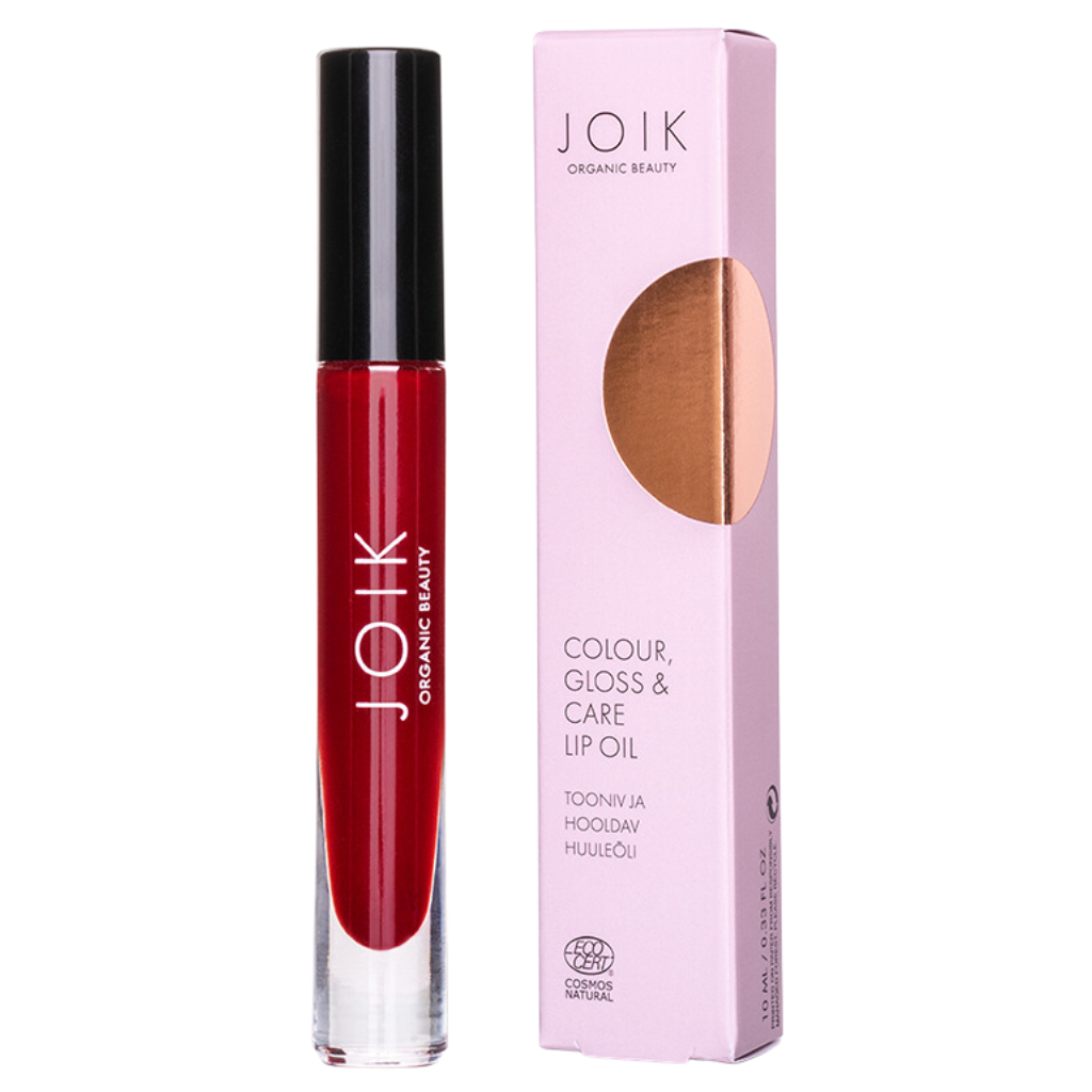 Outlet JOIK Organic Colour, Gloss & Care Lip Oil Sävyttävä Huuliöljy 10ml - 04 Ruby Red