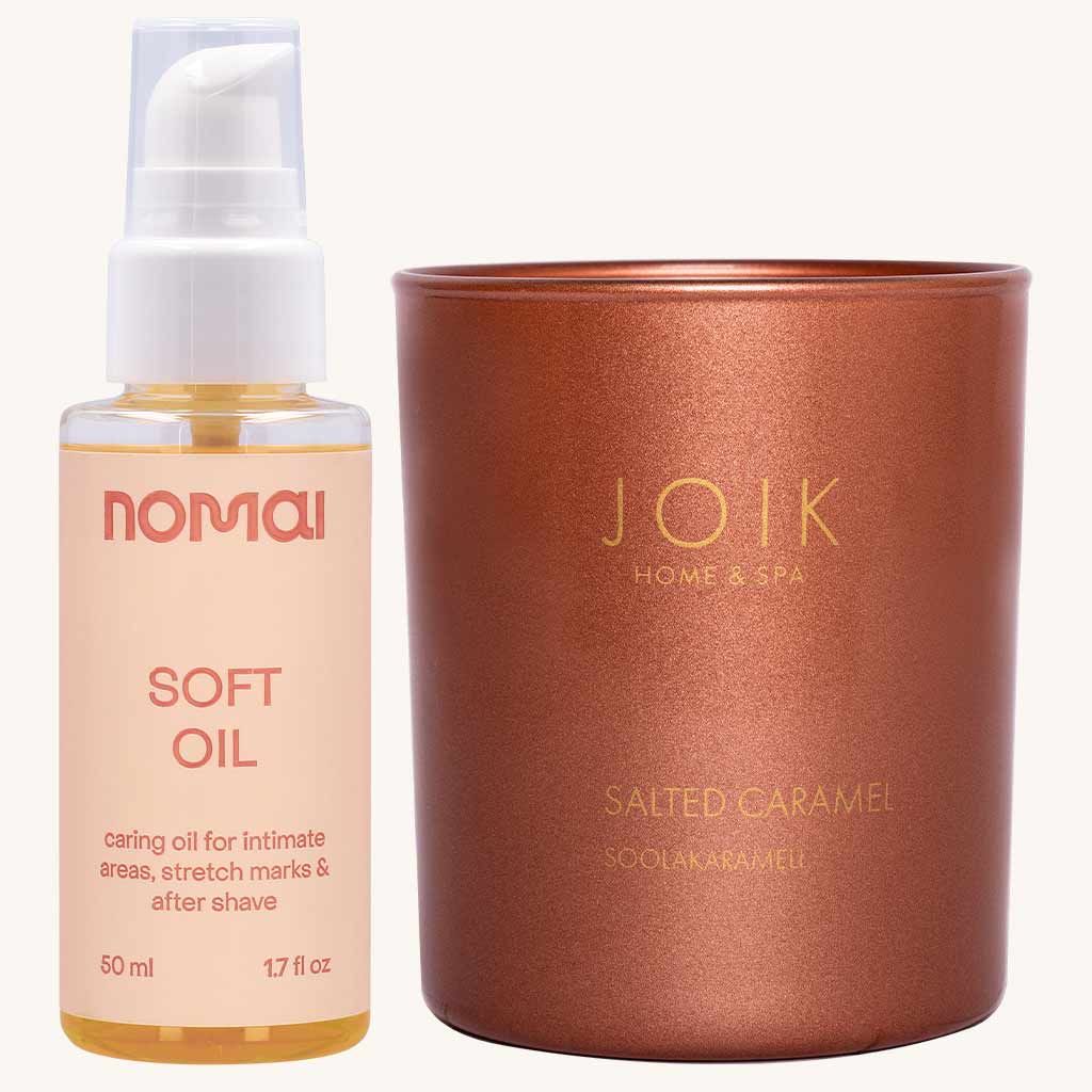 Nomai Soft Oil + JOIK Home & SPA Salted Caramel Tuotesetti